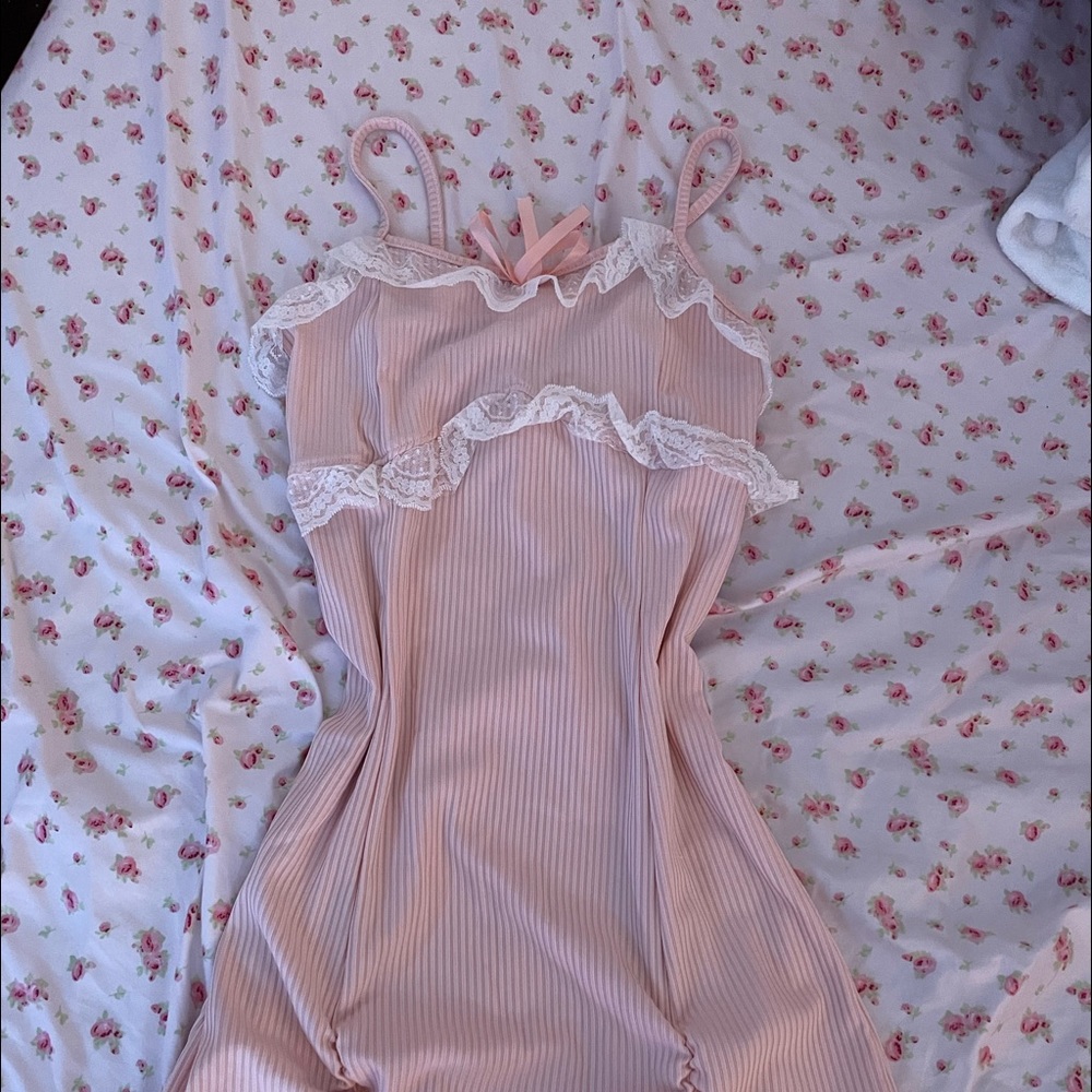 Baby pink Tight Coquette Summer Dress